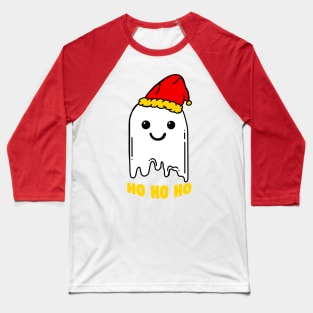 Cute Boo Ghost Ho Ho Ho Baseball T-Shirt